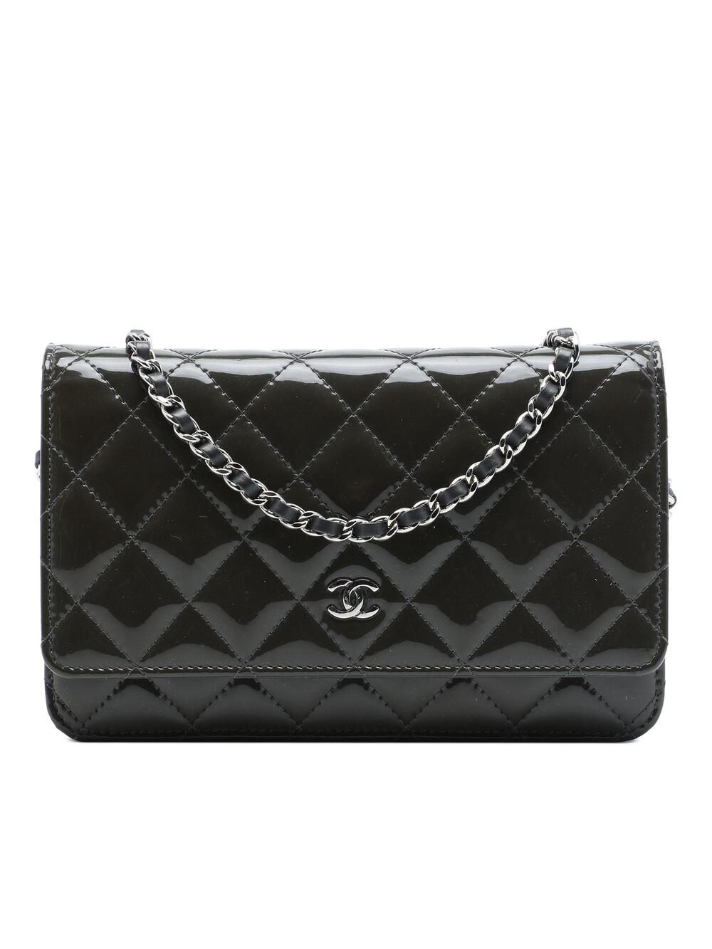 Chanel Wallet On Chain Quilted Patent #376044C20B